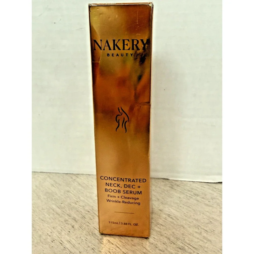 Nakery Concentrated Neck, Dec & Boob Serum Wrinkle Reducing 3.88 Oz - NEW IN BOX